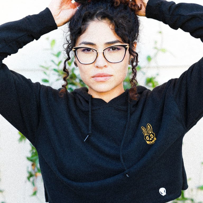 UNLUCKY CROP HOODIE